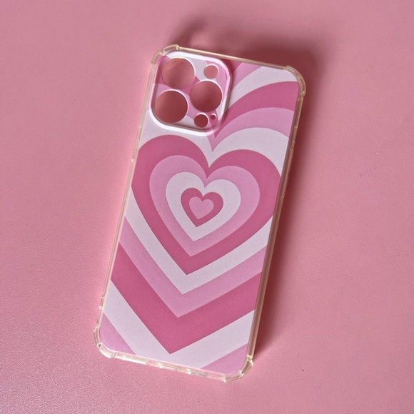 Cell Phones & Accessories Iphone 13 Pro Max Pink Hearts Phone Case